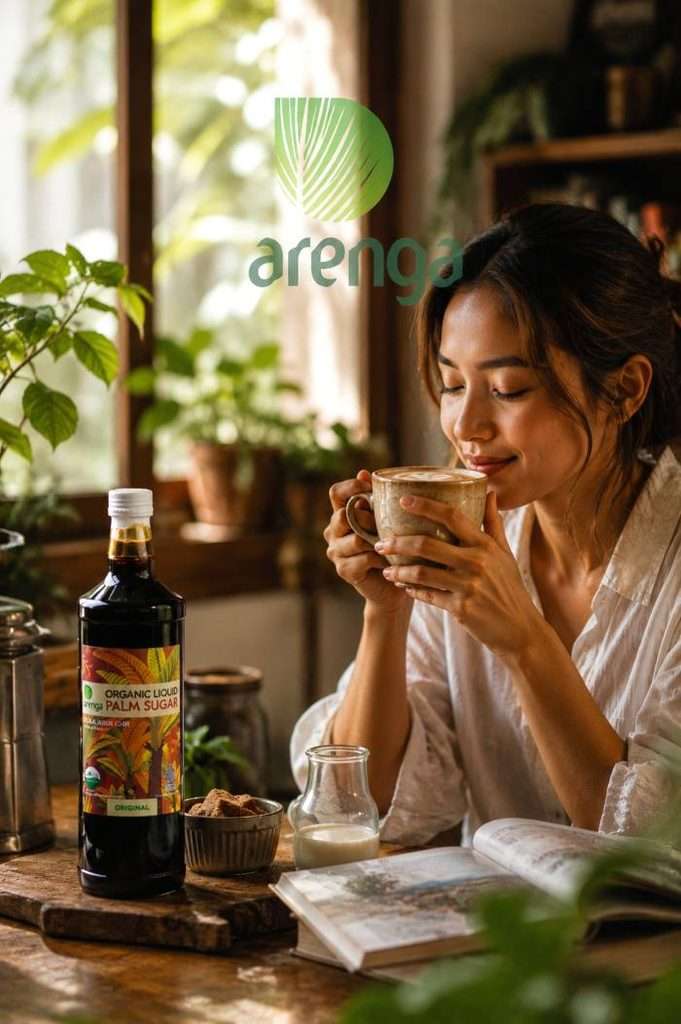 Segelas palm sugar latte yang nikmat selalu dimulai dari bahan berkualitas. Dengan gula aren cair Arenga, espresso dan susu berpadu menghasilkan rasa creamy, manis alami, dan aroma karamel yang seimbang. Cocok untuk dinikmati di rumah maupun menjadi menu andalan coffee shop