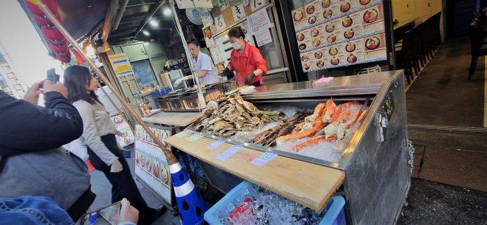 Pasar seafood di Tokyo