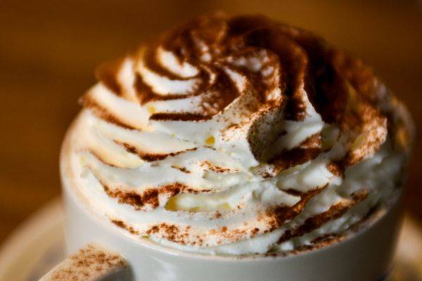 Whipped cream sebagai topping pada minuman kopi