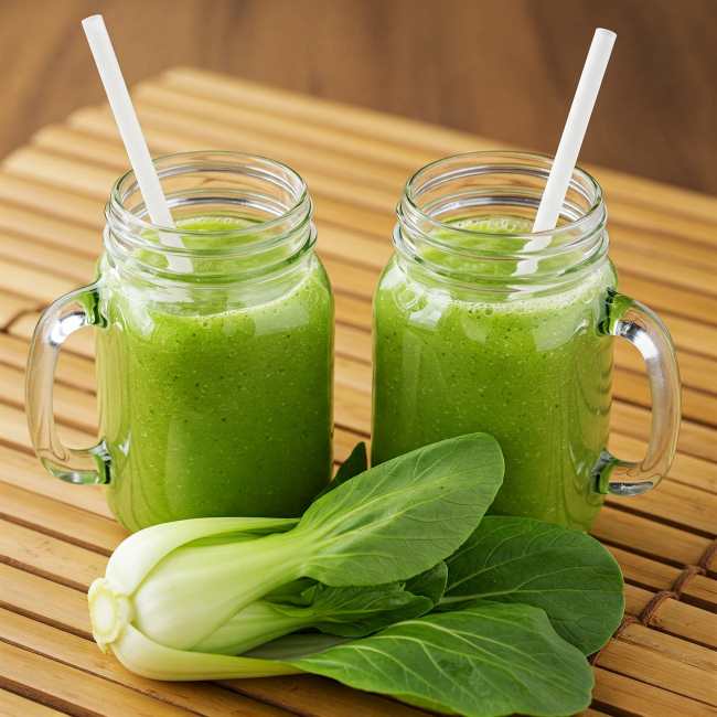 Smoothies Bok Choy Pak coy untuk mengatasi sembelit