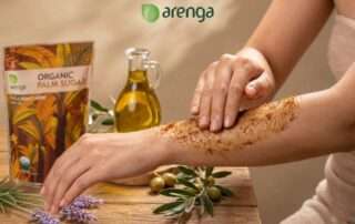 Scrub gula aren untuk kulit glowing